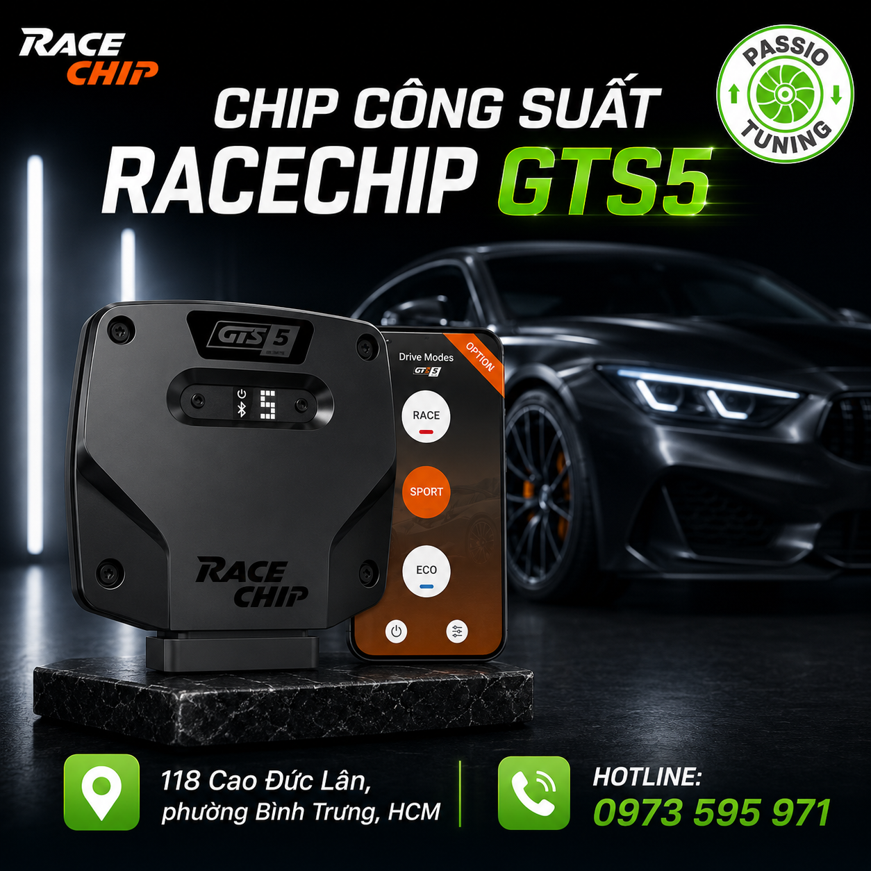 Racechip Sticker Chip công suất Racechip GTS5 - Passio Tuning Workshop
