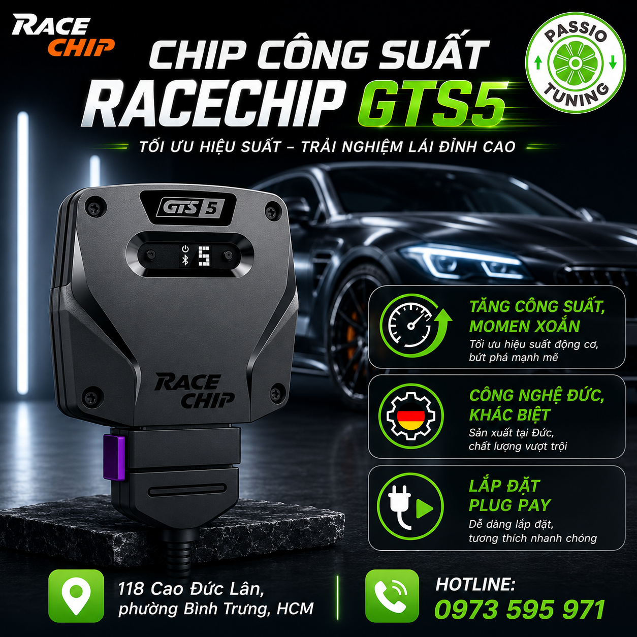 Racechip Sticker Chip công suất Racechip GTS5 - Passio Tuning Workshop